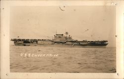 USS Enterprise (CV-6) Aircraft Carrier Postcard