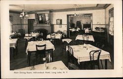 Main Dining Room, Adirondack Hotel Long Lake, NY Postcard Postcard Postcard