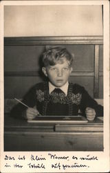 German Schoolboy Postcard