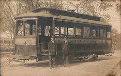 Quincy Railway Streetcar & Conductors Postcard