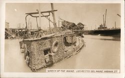 Wreck of the Battleship Maine Habana, Cuba Postcard Postcard Postcard
