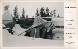 Snow Damage, Winter 1952 Postcard