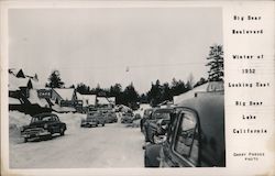 Big Bear Boulevard Looking East, Winter of 1952 Big Bear Lake, CA Garry Pardee Photo Postcard Postcard Postcard