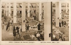Interior of the Hidalgo Market Postcard