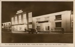 Estacion de los FF.CC. Nac. vista de noche. - San Luis Potosi Mex. Postcard