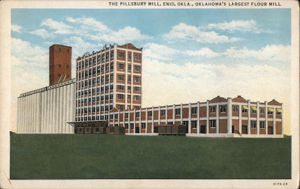 The Pillsbury Mill, Enid, Okla., Oklahoma's Largest Flour Mill