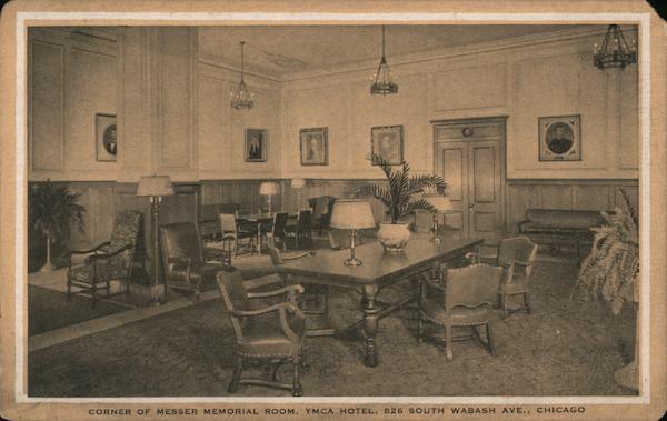 Corner of Messer Memorial Room, YMCA Hotel, 826 South Wabash Ave., Chicago Illinois