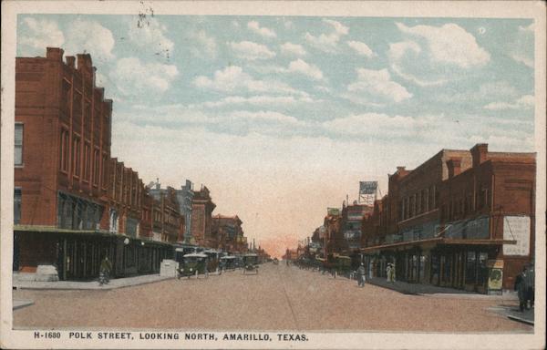 Polk Street Looking North Amarillo Texas