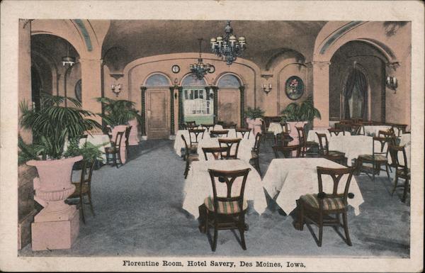 Florentine Room, Hotel Savery, Des Moines, Iowa