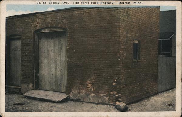 The First Ford Factory, Detroit, Mich. Michigan
