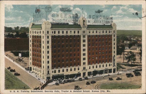 U.S.A. Training Detachment, Sweeney Auto, Tractor & Aviation School Kansas City Missouri