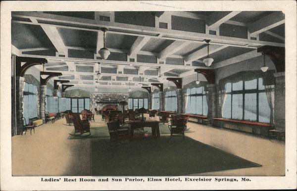 Ladies' Rest Room and Sun Parlor, Elms Hotel Excelsior Springs Missouri