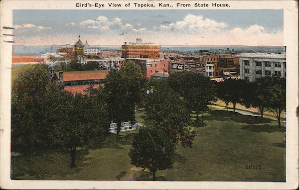 Bird's-Eye View of Topeka, Kan., From State House Kansas