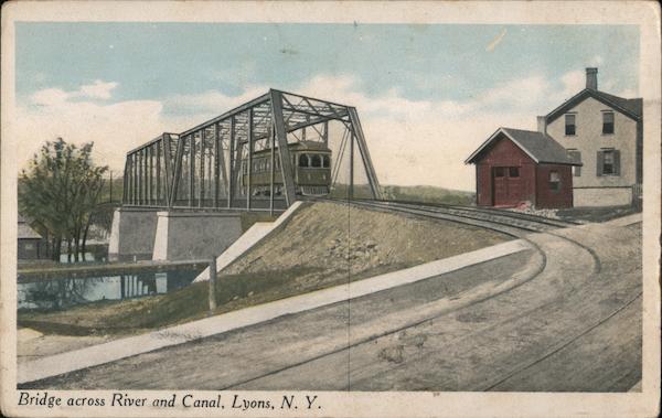 Bridge Across River and Canal Lyons New York