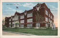 High School, Enid, Okla. Postcard