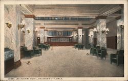 Lobby, Lee Huckins Hotel Postcard