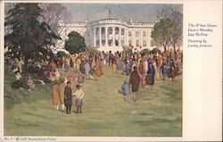 The White House Easter Monday Egg Rolling - Painting By Lesley Jackson Washington, DC Washington DC Wesley Jackson Postcard Post Postcard