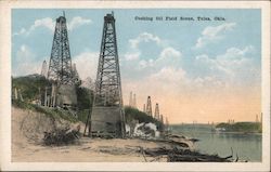 Cushing Oil Field Scene Postcard