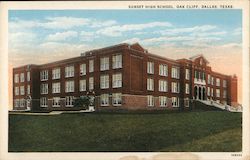 Sunset High School, Oak Cliff Postcard