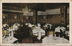 Oak Room (Men's Cafe), Hotel Fort Des Moines Postcard