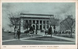 Scene at University of Wichita Kansas Postcard Postcard Postcard