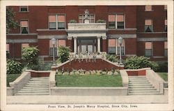 Front View, St. Joseph's Mercy Hospital Postcard