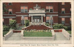 Front View, St. Joseph's Mercy Hospital Sioux City, IA Postcard Postcard Postcard