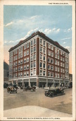 The Thimble Block - Corner Pierce and Sixth Streets, Sioux City, Iowa Postcard