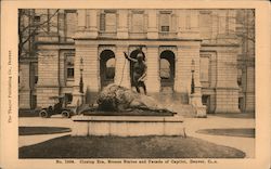 Closing Era, Bronze Statue and Facade of Capital, Denver, Colo. Colorado Postcard Postcard Postcard