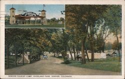 Denver Tourist Camp, Overland Park Colorado Postcard Postcard Postcard