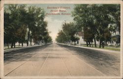 Residence District street Scene Postcard