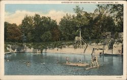 Garden of Eden Swimming Pool Postcard