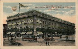 "Churchill's" Broadway and Forty-Ninth Street New York Postcard