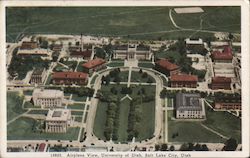 Airplane View University of Utah Postcard
