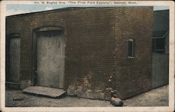 "The First Ford Factory", Detroit, Mich. Postcard