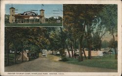 Denver Tourist Camp, Overland Park Colorado Postcard Postcard Postcard