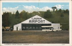 Claremont Airport Hangar Postcard