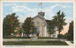 High School, Littleton, N.H. Postcard