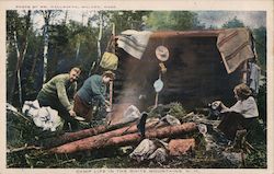 Camp Life in the White Mountains Postcard