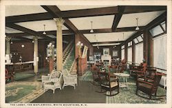 The Lobby, The Maplewood, White Mountains, N.H. Postcard