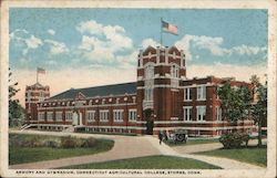 Armory and Gymnasium, Connecticut Agricultural College Postcard