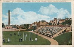 University of Cincinnati Athletic Field and Power Plant Ohio Postcard Postcard Postcard