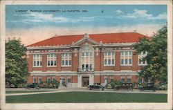 Library, Purdue University, La Fayette, ind. Postcard