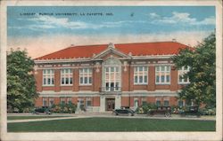 Library, Purdue University, La Fayette, ind. Lafayette, IN Postcard Postcard Postcard