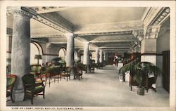 View of Lobby, Hotel Euclid, Cleveland, Ohio Postcard