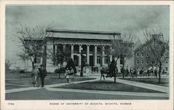 Scene at University of Wichita, Wichita, Kansas Postcard Postcard Postcard
