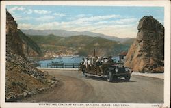 Sightseeing Coach at Avalon Santa Catalina Island, CA Postcard Postcard Postcard