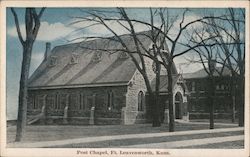 Post Chapel, Ft. Leavenworth, Kans. Fort Leavenworth, KS Postcard Postcard Postcard