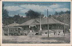 Car Station and Post Exchange Fort Leavenworth, KS Postcard Postcard Postcard