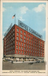 Hotel Lorraine, Van Buren and Wabash Ave. Chicago, IL Postcard Postcard Postcard